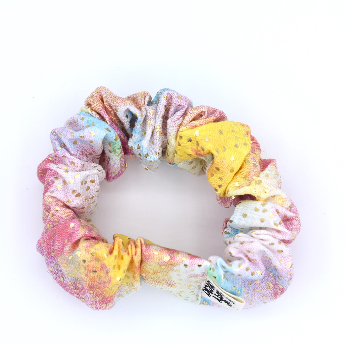 Rainbow Sparkle Scrunchie with The Crafty Chicky tag