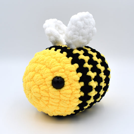 Yellow crochet bee