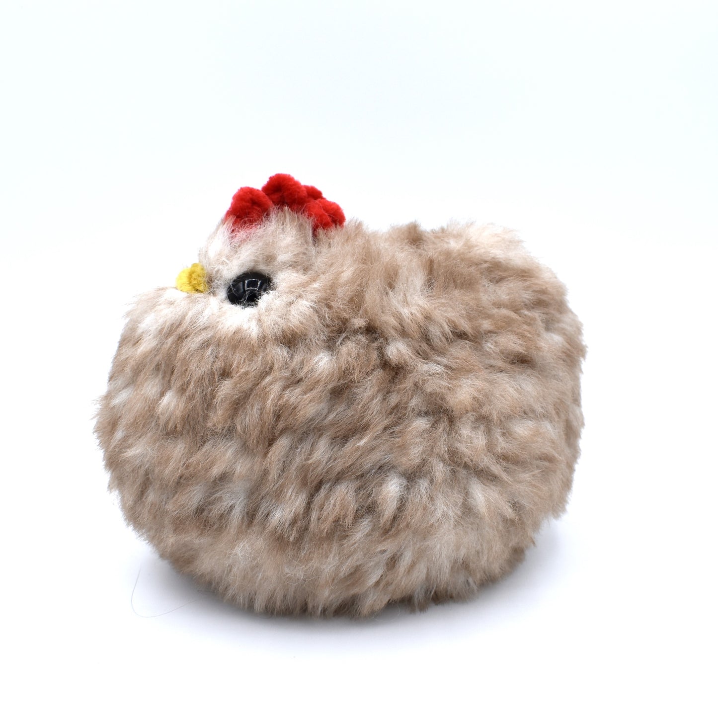 Fluffy Brown crochet chicken