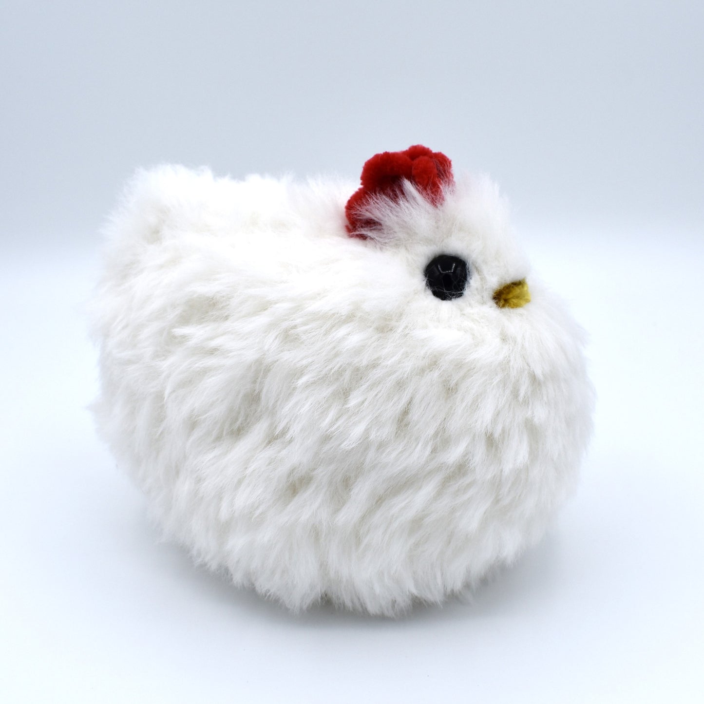 Fluffy White crochet chicken