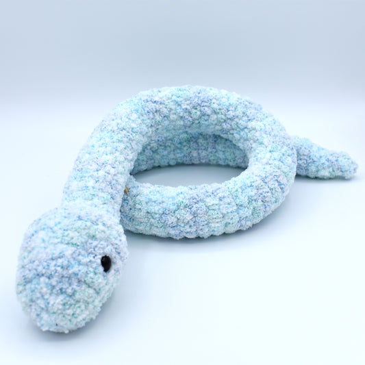 Blue Crochet Snake