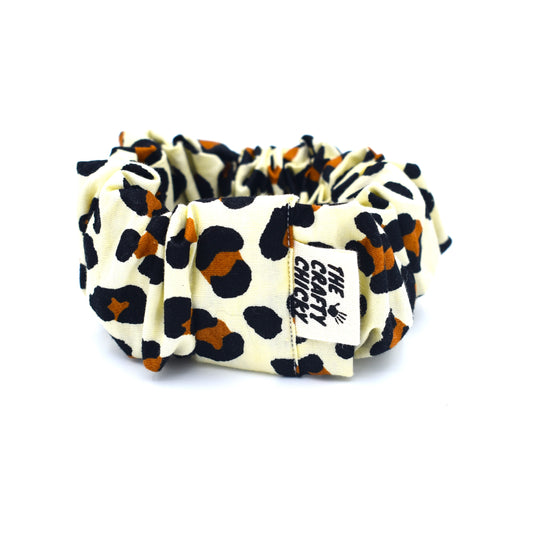 Leopard Scrunchie with The Crafty Chicky tag