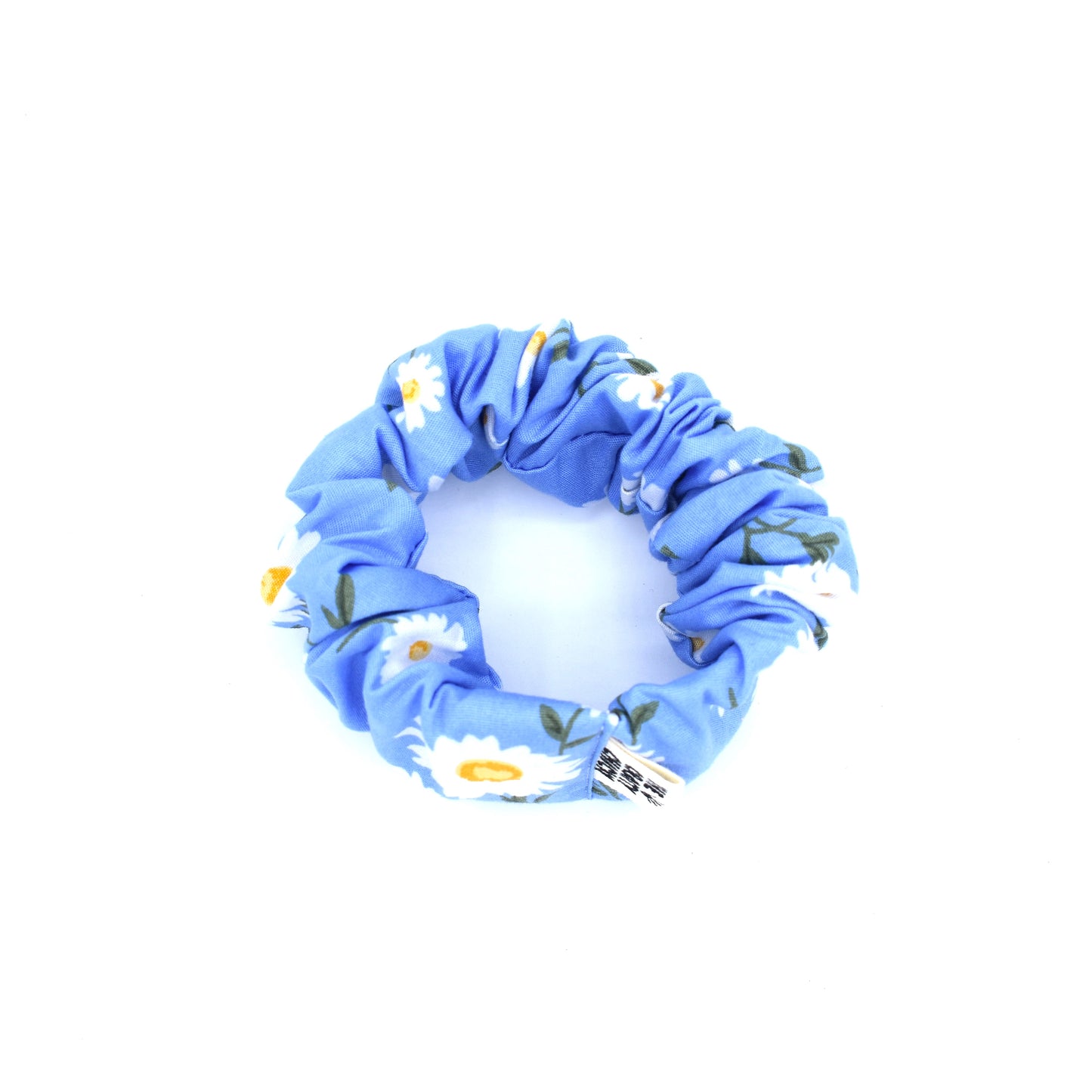 Blue Daisy Scrunchie with The Crafty Chicky tag