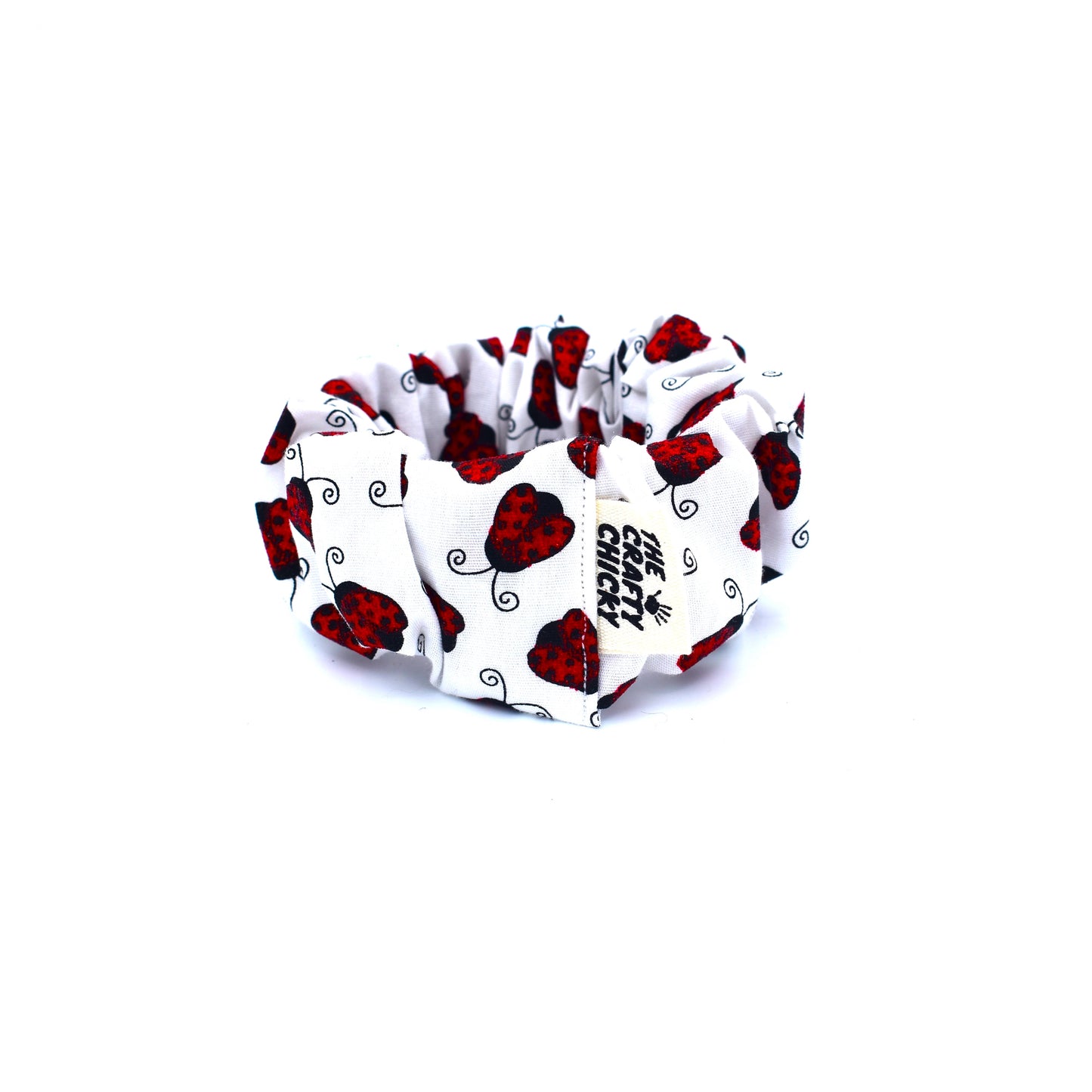 Lady Bug Scrunchie with The Crafty Chicky tag
