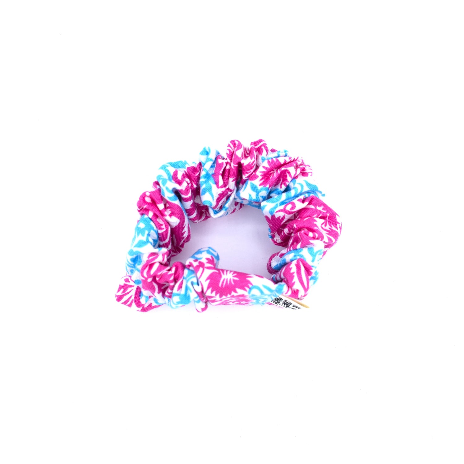 Pink & Blue Pattern Scrunchie