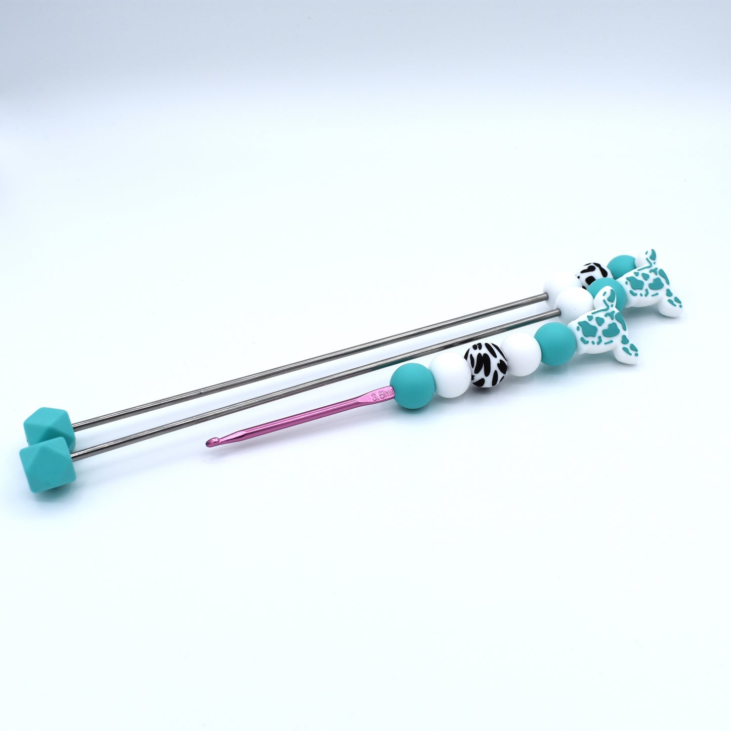 Cow Crochet Hook & Stitch Stick Set