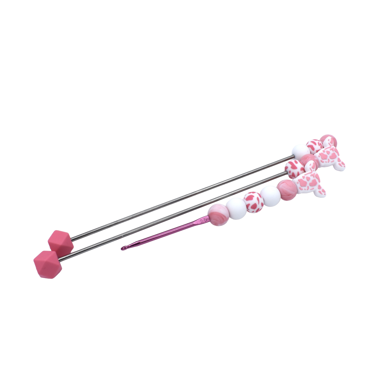 Cow Crochet Hook & Stitch Stick Set
