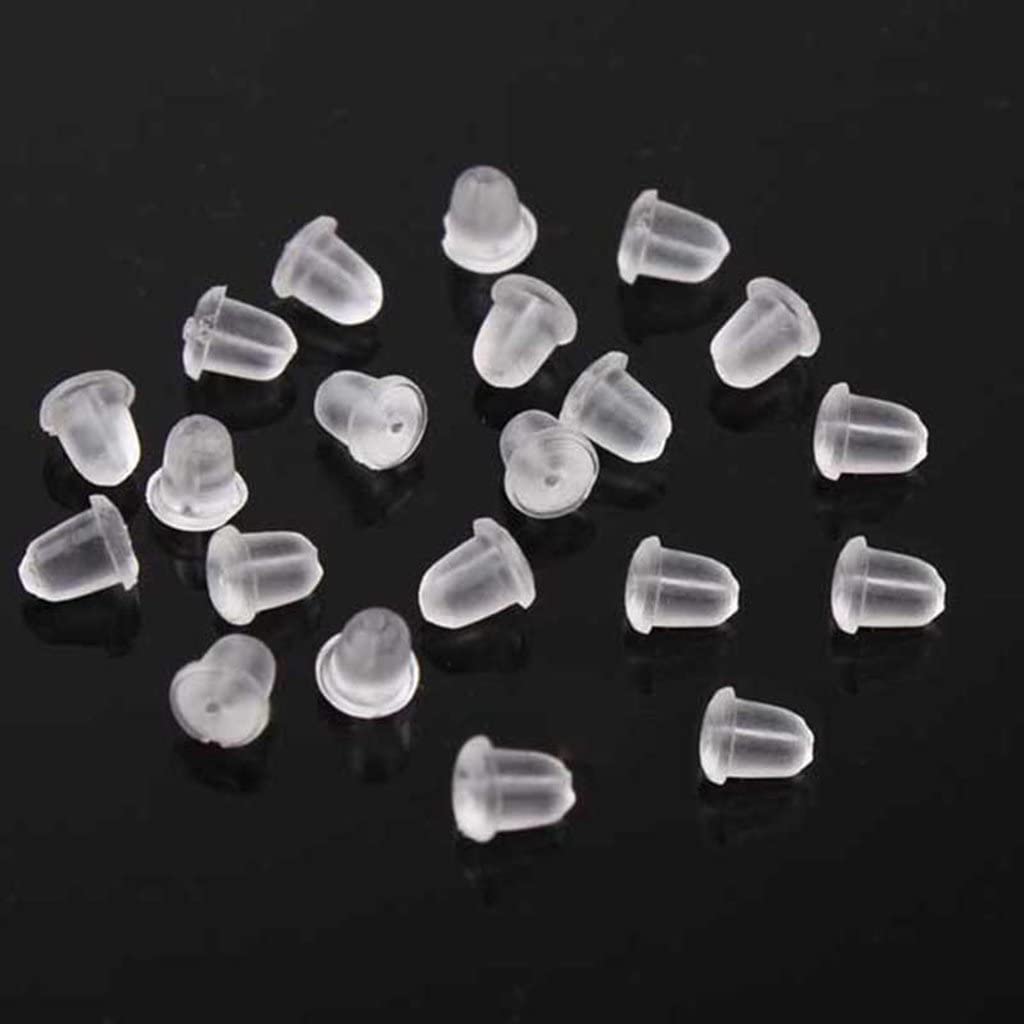 10-10000pcs Soft Rubber Earring Back Stoppers 4x3mm Plastic 